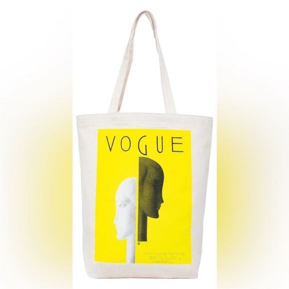 Vogue Limited Edition 2019 Double Faces Graphic Canvas Tote Bag - Picture 1 of 10